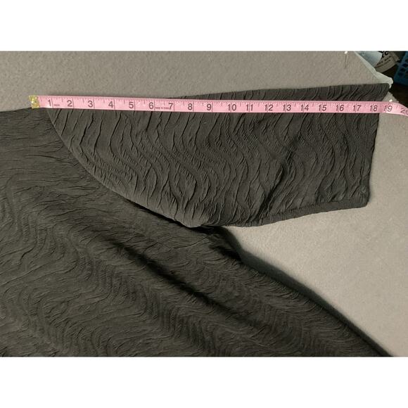 Cato Dress Womens 26W Black Textured Knee Length 3/4 Sleeve Pullover Plus Size - Picture 5 of 10